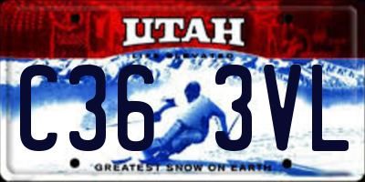 UT license plate C363VL