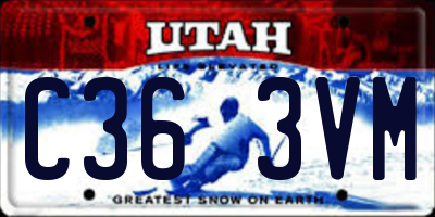 UT license plate C363VM