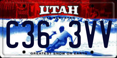 UT license plate C363VV