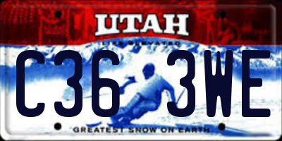 UT license plate C363WE