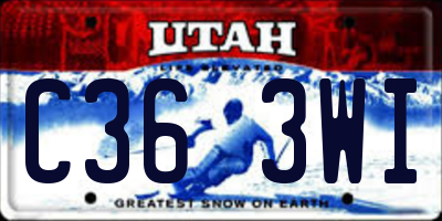 UT license plate C363WI