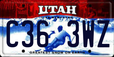 UT license plate C363WZ
