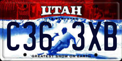 UT license plate C363XB