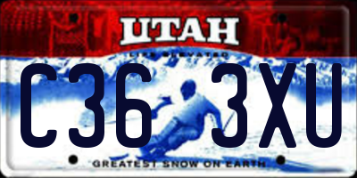 UT license plate C363XU