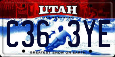 UT license plate C363YE