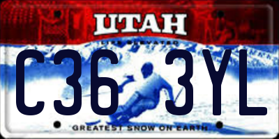 UT license plate C363YL