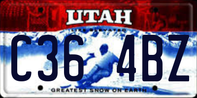 UT license plate C364BZ
