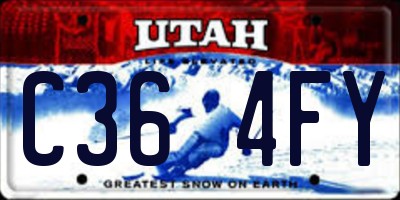 UT license plate C364FY