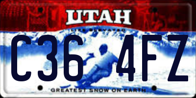 UT license plate C364FZ