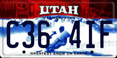 UT license plate C364IF