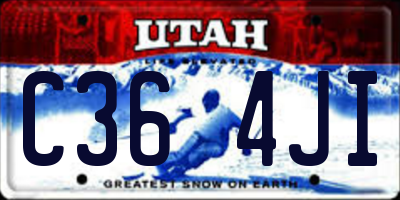 UT license plate C364JI