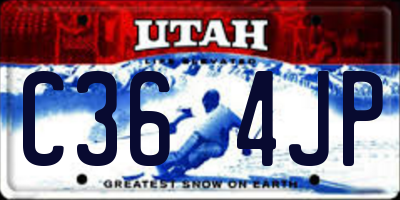 UT license plate C364JP