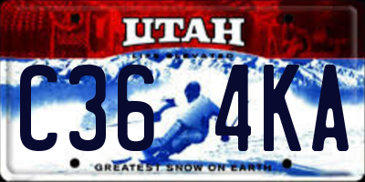 UT license plate C364KA