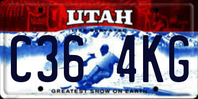 UT license plate C364KG