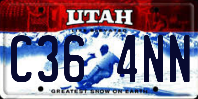 UT license plate C364NN