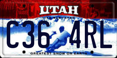 UT license plate C364RL