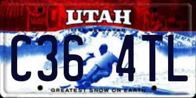 UT license plate C364TL