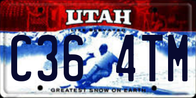 UT license plate C364TM