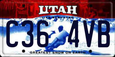 UT license plate C364VB