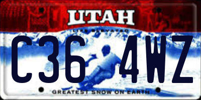 UT license plate C364WZ