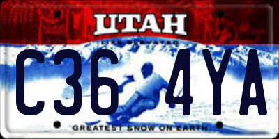 UT license plate C364YA
