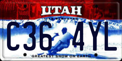 UT license plate C364YL