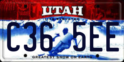 UT license plate C365EE
