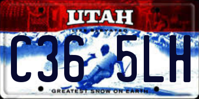 UT license plate C365LH