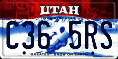 UT license plate C365RS