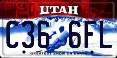 UT license plate C366FL
