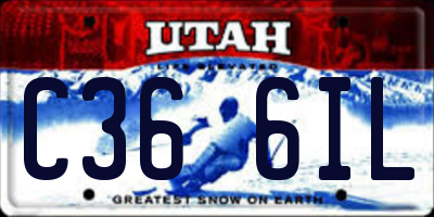 UT license plate C366IL
