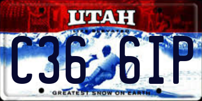 UT license plate C366IP
