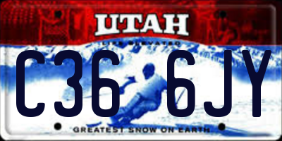 UT license plate C366JY