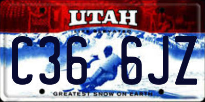 UT license plate C366JZ