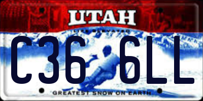 UT license plate C366LL