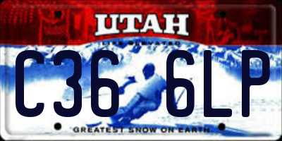 UT license plate C366LP
