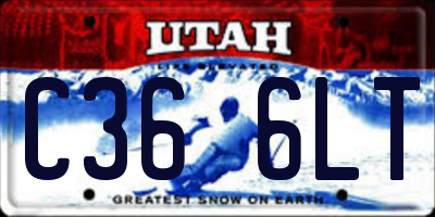 UT license plate C366LT