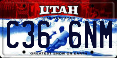 UT license plate C366NM