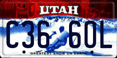 UT license plate C366OL