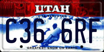 UT license plate C366RF