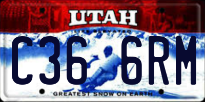 UT license plate C366RM