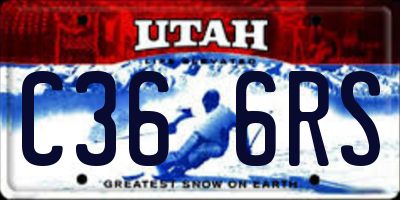 UT license plate C366RS