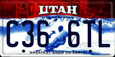 UT license plate C366TL