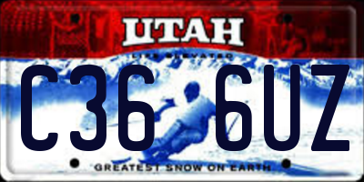 UT license plate C366UZ