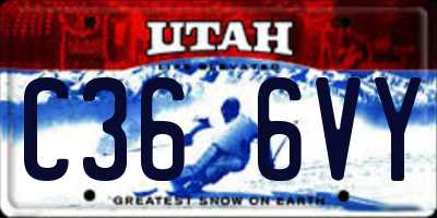 UT license plate C366VY