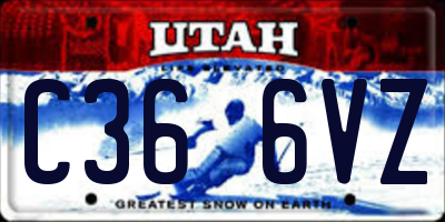 UT license plate C366VZ