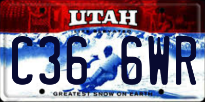 UT license plate C366WR