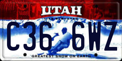 UT license plate C366WZ