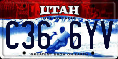 UT license plate C366YV