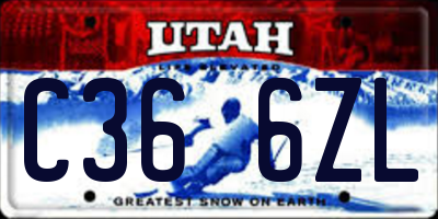 UT license plate C366ZL